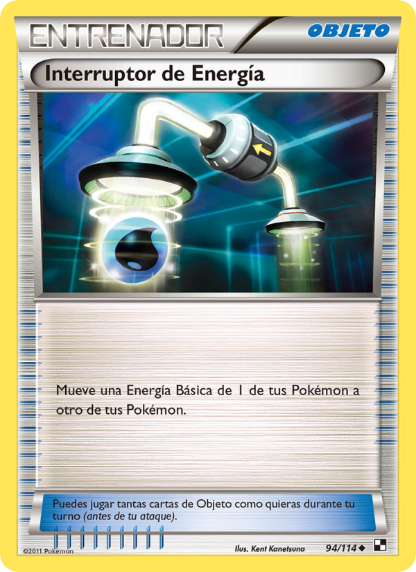 Interruptor de Energía 94 — Negro y Blanco (Spanish Pokémon TCG card)