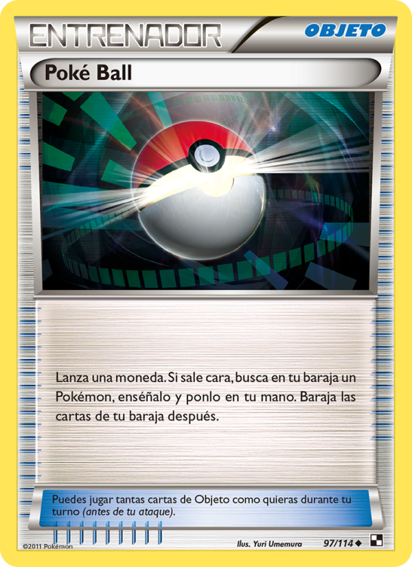 Poké Ball 97 — Negro y Blanco (Spanish Pokémon TCG card)