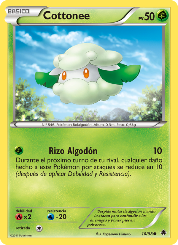Cottonee 10 — Fuerzas Emergentes (Spanish Pokémon TCG card)