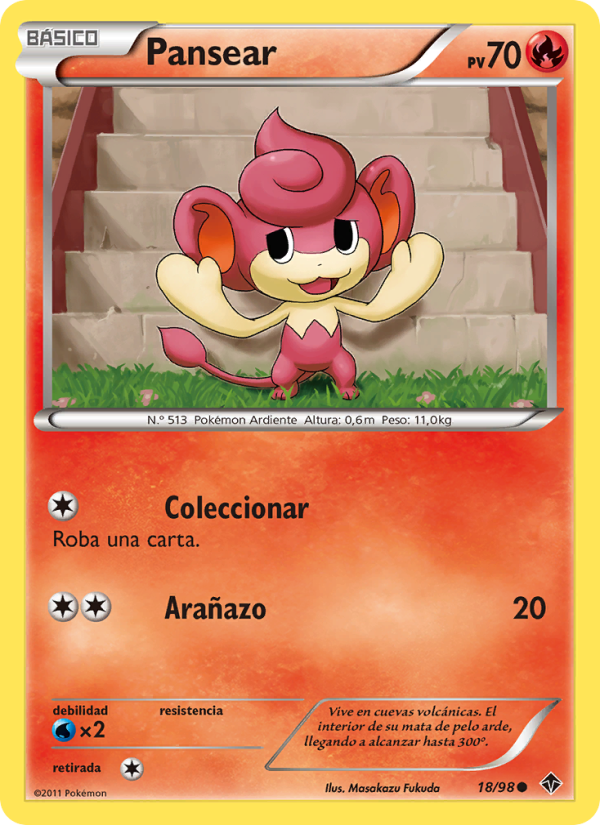 Pansear 18 — Fuerzas Emergentes (Spanish Pokémon TCG card)