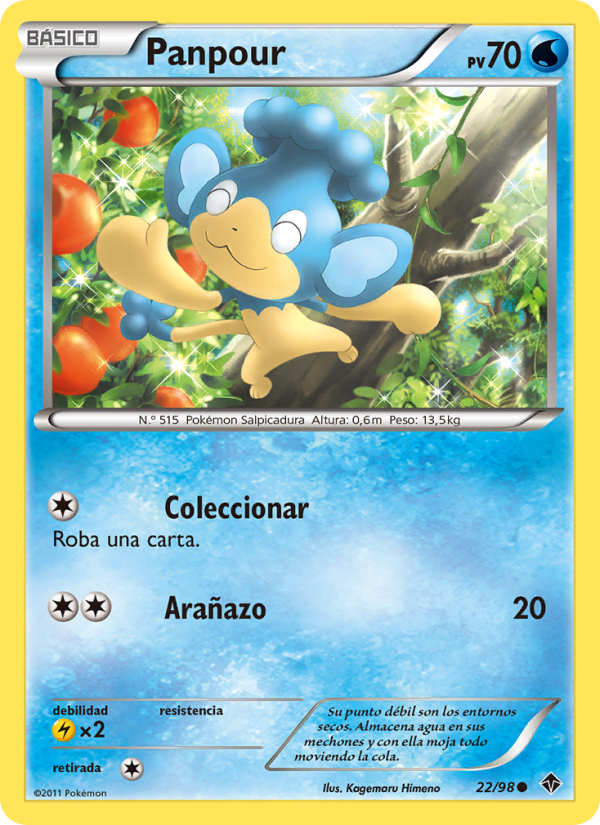 Panpour 22 — Fuerzas Emergentes (Spanish Pokémon TCG card)