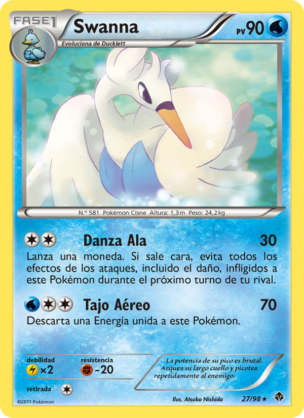 Swanna 27 — Fuerzas Emergentes (Spanish Pokémon TCG card)