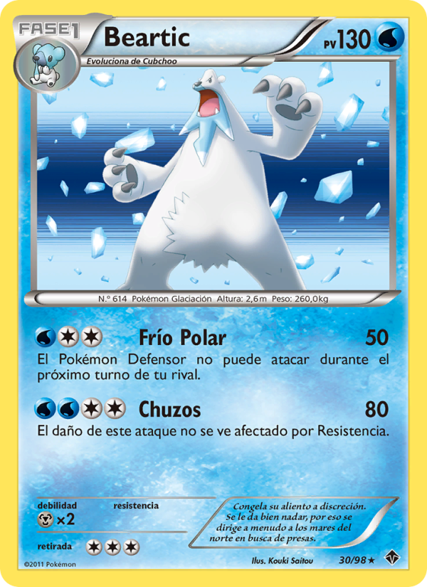 Beartic 30 — Fuerzas Emergentes (Spanish Pokémon TCG card)