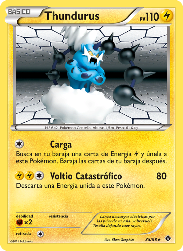 Thundurus 35 — Fuerzas Emergentes (Spanish Pokémon TCG card)