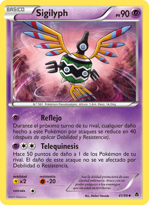 Sigilyph 41 — Fuerzas Emergentes (Spanish Pokémon TCG card)