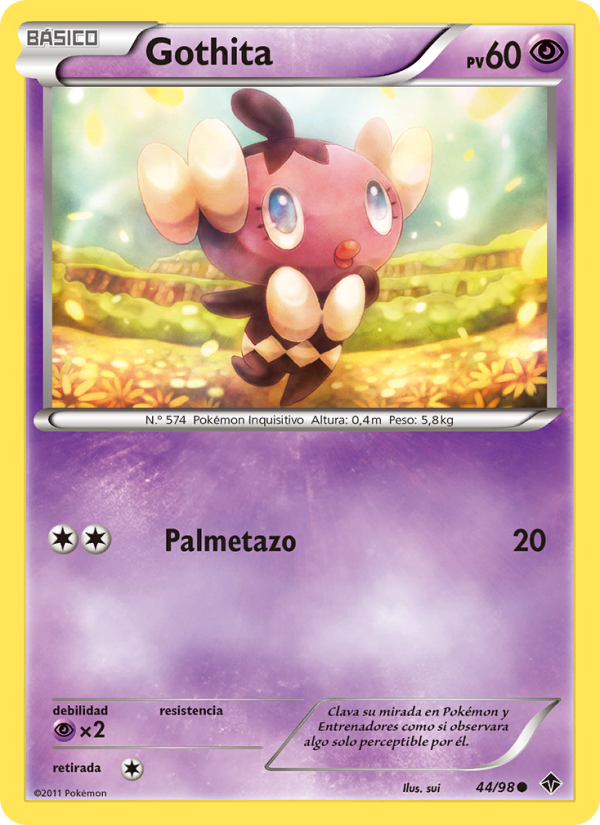 Gothita 44 — Fuerzas Emergentes (Spanish Pokémon TCG card)