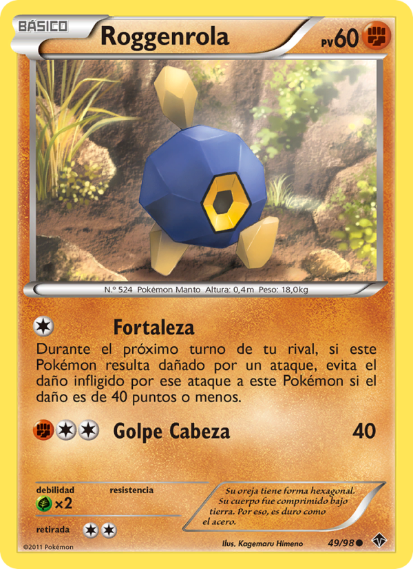 Roggenrola 49 — Fuerzas Emergentes (Spanish Pokémon TCG card)