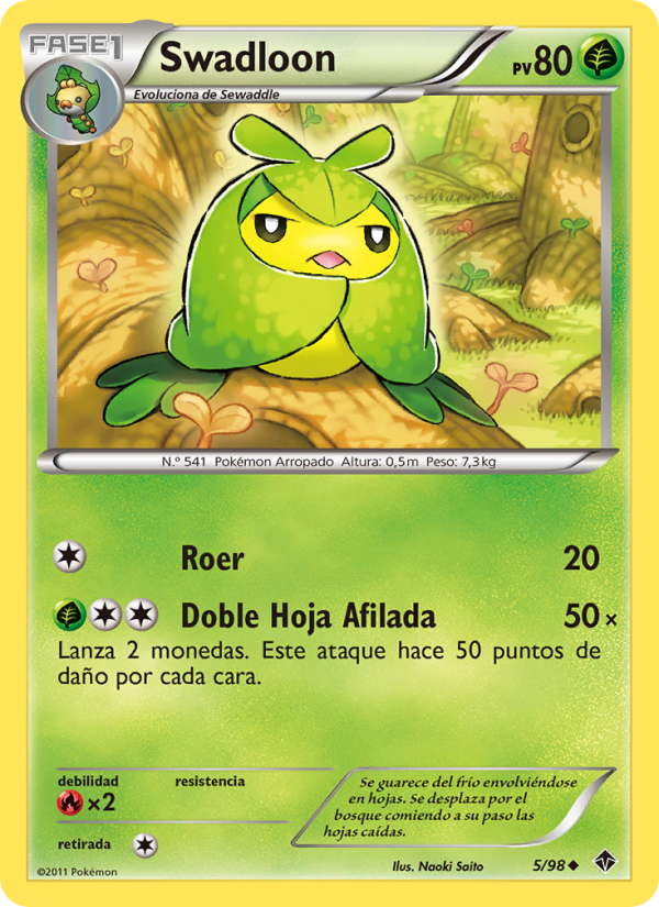 Swadloon 5 — Fuerzas Emergentes (Spanish Pokémon TCG card)