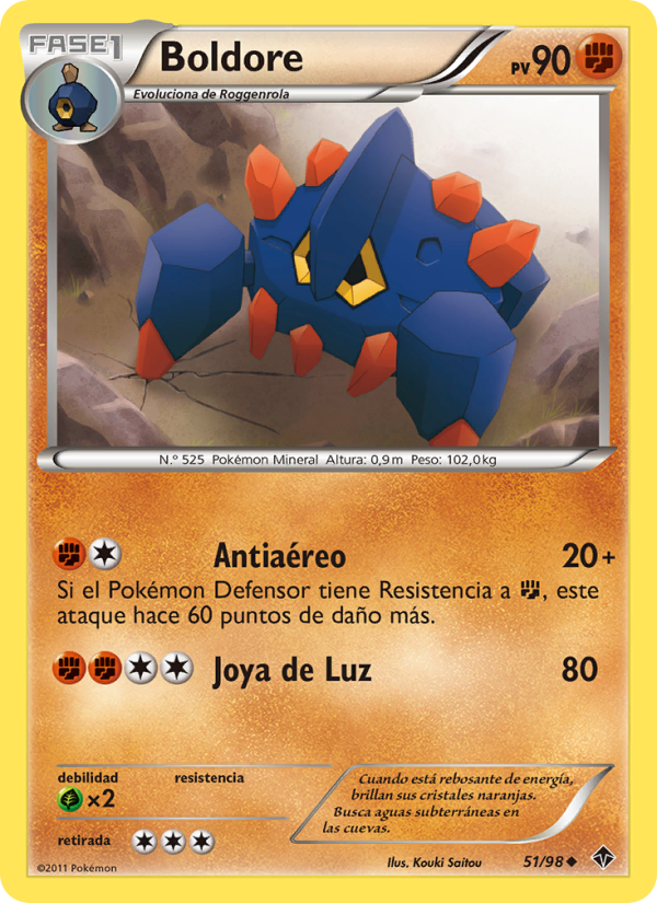 Boldore 51 — Fuerzas Emergentes (Spanish Pokémon TCG card)