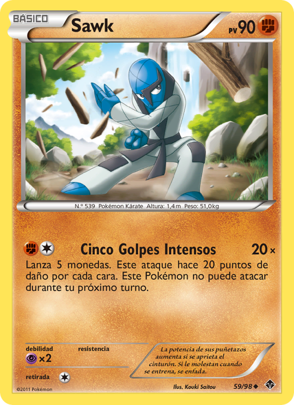 Sawk 59 — Fuerzas Emergentes (Spanish Pokémon TCG card)