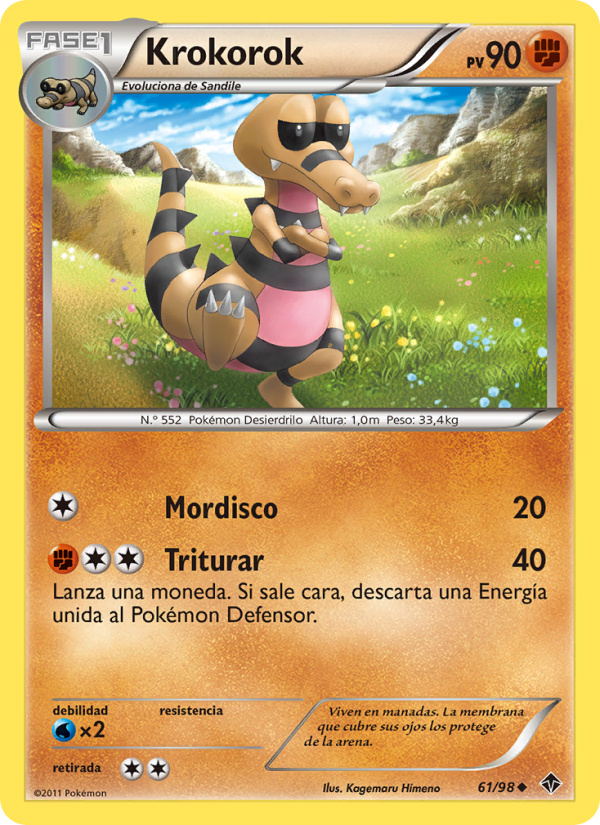 Krokorok 61 — Fuerzas Emergentes (Spanish Pokémon TCG card)