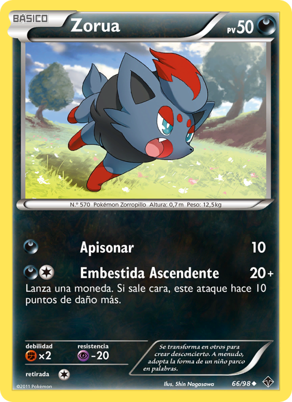 Zorua 66 — Fuerzas Emergentes (Spanish Pokémon TCG card)