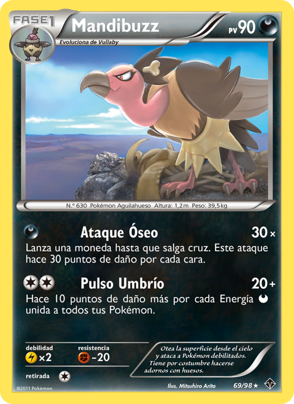 Mandibuzz 69 — Fuerzas Emergentes (Spanish Pokémon TCG card)
