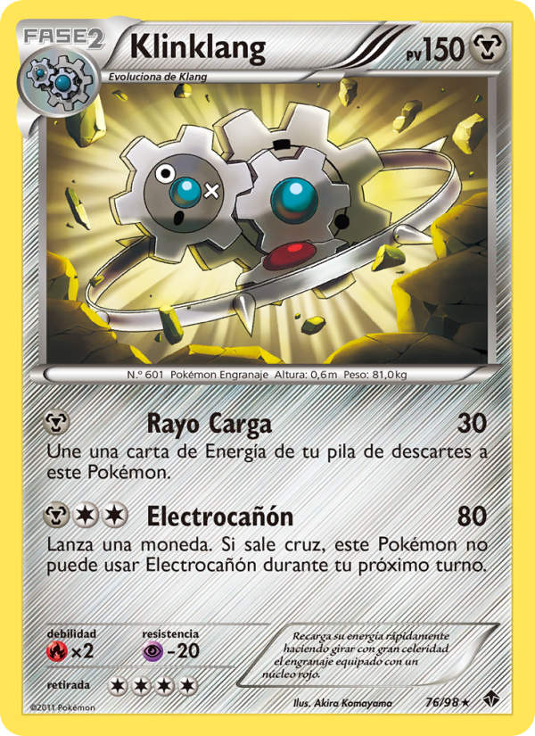 Klinklang 76 — Fuerzas Emergentes (Spanish Pokémon TCG card)