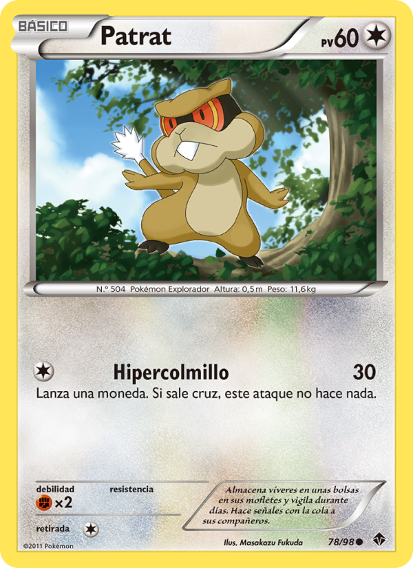 Patrat 78 — Fuerzas Emergentes (Spanish Pokémon TCG card)