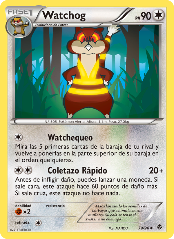 Watchog 79 — Fuerzas Emergentes (Spanish Pokémon TCG card)