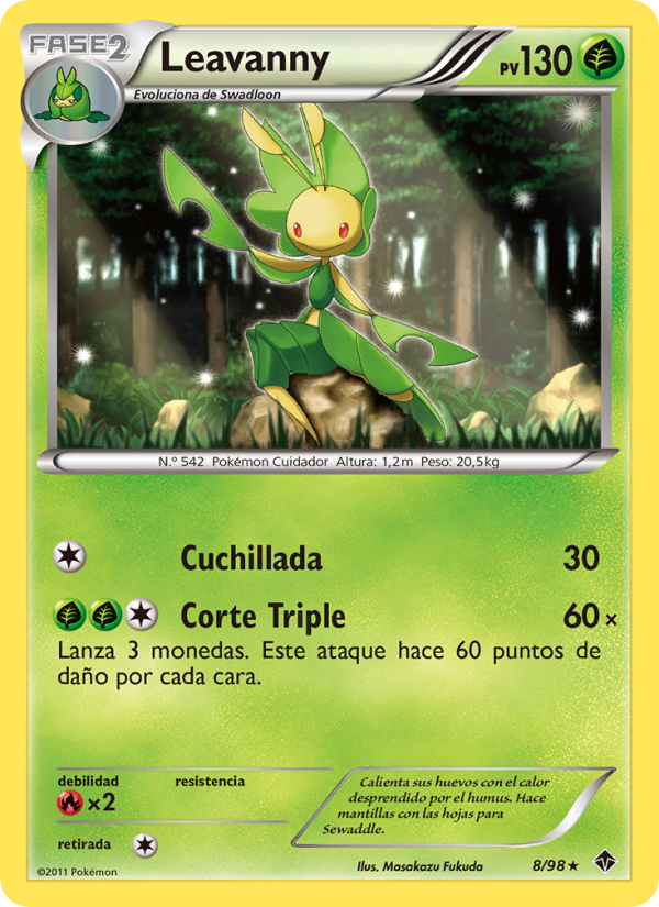Leavanny 8 — Fuerzas Emergentes (Spanish Pokémon TCG card)