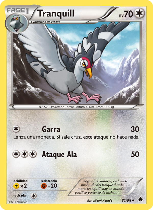 Tranquill 81 — Fuerzas Emergentes (Spanish Pokémon TCG card)