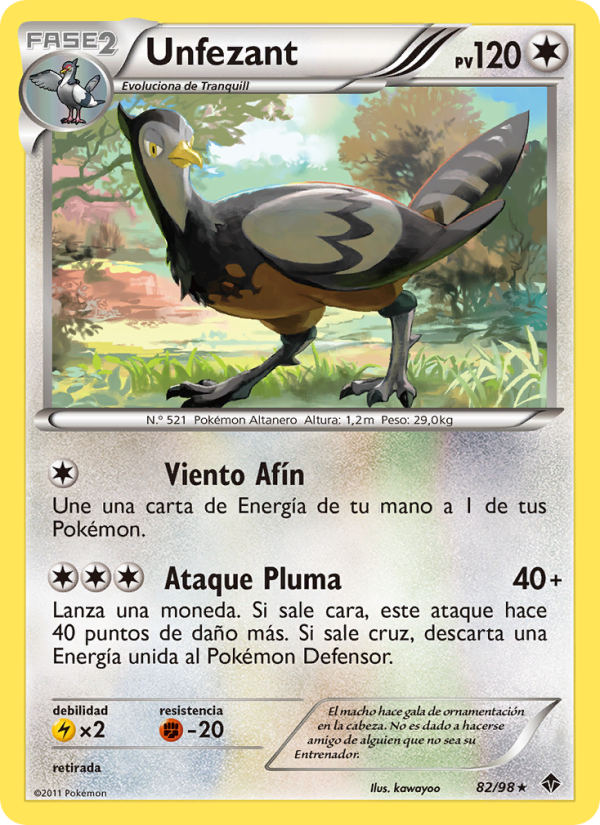 Unfezant 82 — Fuerzas Emergentes (Spanish Pokémon TCG card)