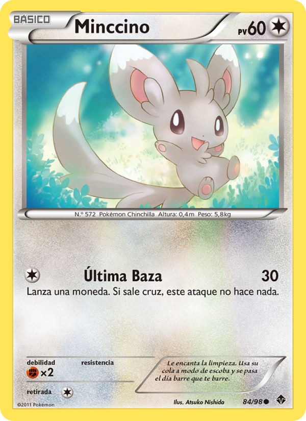 Minccino 84 — Fuerzas Emergentes (Spanish Pokémon TCG card)