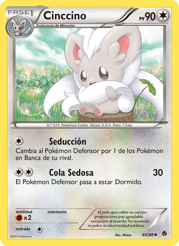 Cinccino 85 — Fuerzas Emergentes (Spanish Pokémon TCG card)