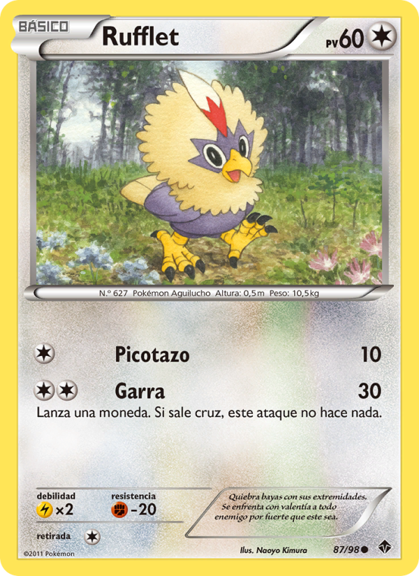 Rufflet 87 — Fuerzas Emergentes (Spanish Pokémon TCG card)