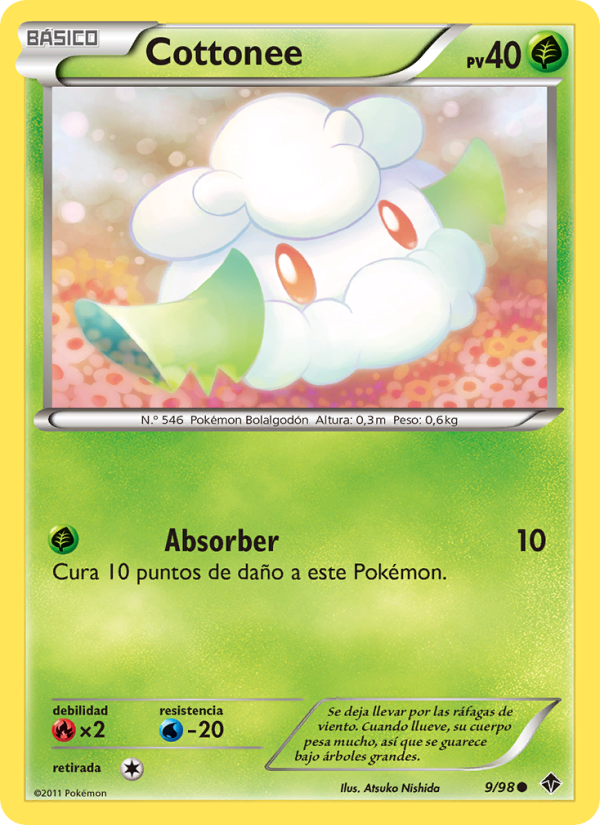 Cottonee 9 — Fuerzas Emergentes (Spanish Pokémon TCG card)