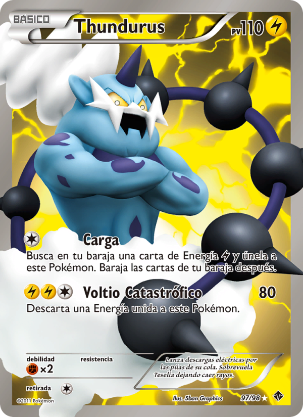 Thundurus 97 — Fuerzas Emergentes (Spanish Pokémon TCG card)