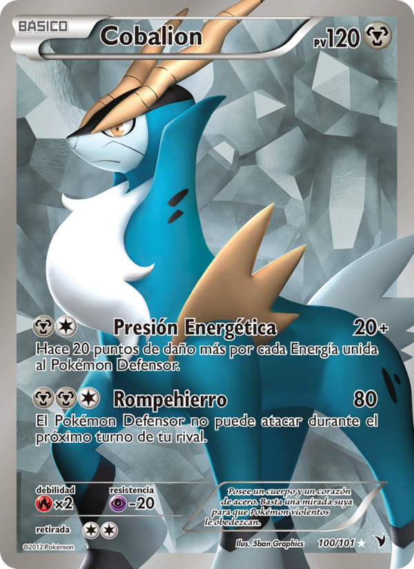 Cobalion 100 — Nobles Victorias (Spanish Pokémon TCG card)