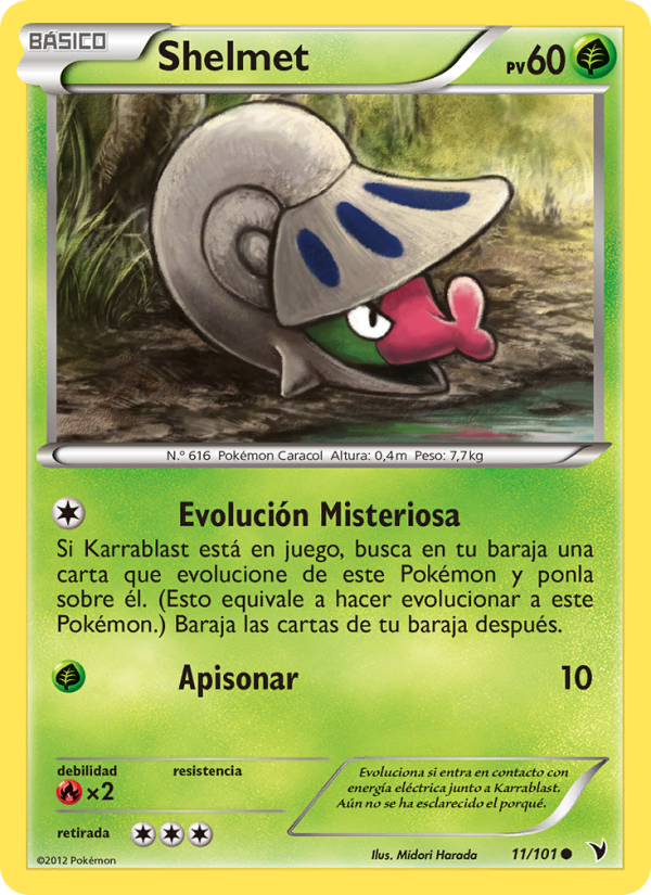 Shelmet 11 — Nobles Victorias (Spanish Pokémon TCG card)
