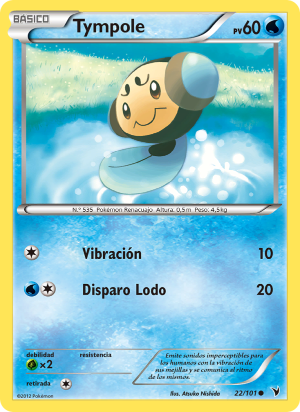 Tympole 22 — Nobles Victorias (Spanish Pokémon TCG card)