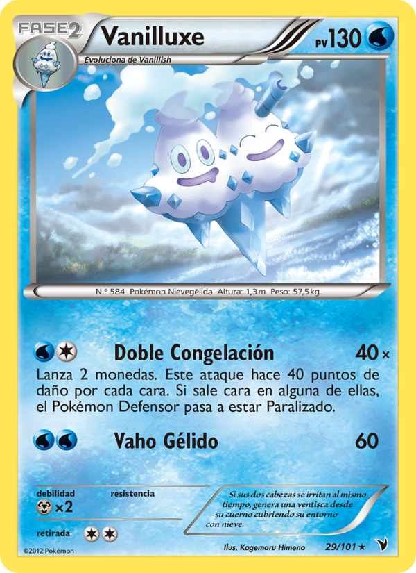 Vanilluxe 29 — Nobles Victorias (Spanish Pokémon TCG card)