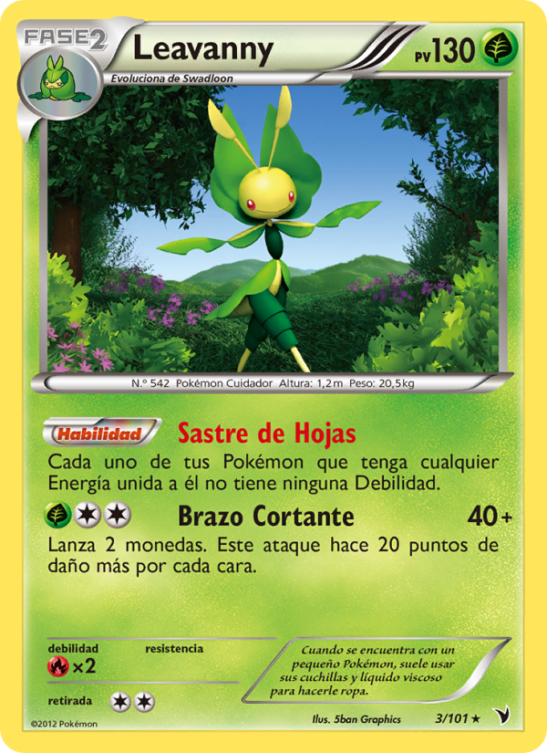 Leavanny 3 — Nobles Victorias (Spanish Pokémon TCG card)