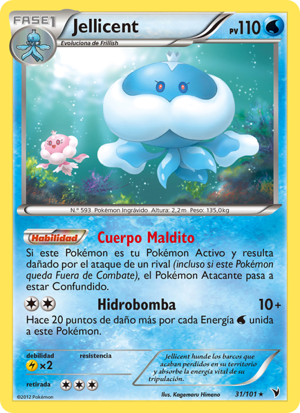 Jellicent 31 — Nobles Victorias (Spanish Pokémon TCG card)