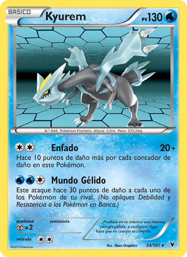 Kyurem 34 — Nobles Victorias (Spanish Pokémon TCG card)