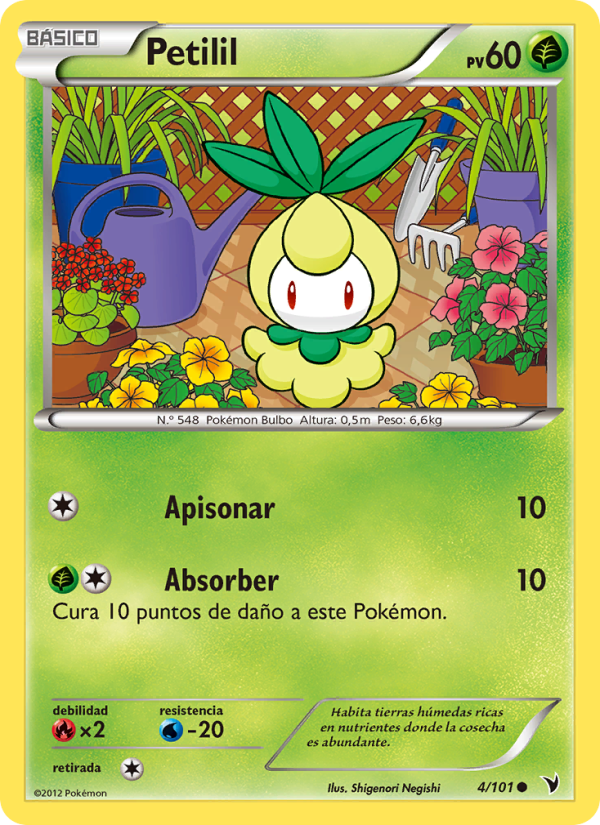 Petilil 4 — Nobles Victorias (Spanish Pokémon TCG card)