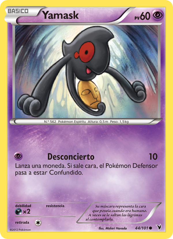 Yamask 44 — Nobles Victorias (Spanish Pokémon TCG card)