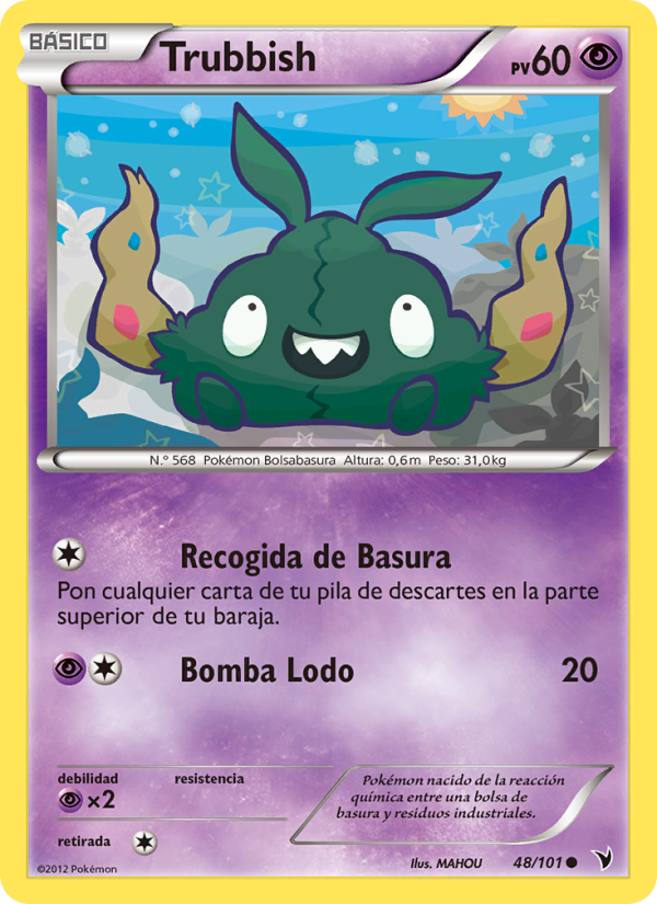 Trubbish 48 — Nobles Victorias (Spanish Pokémon TCG card)
