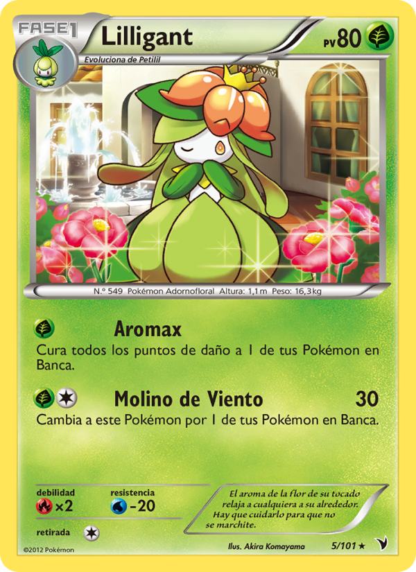 Lilligant 5 — Nobles Victorias (Spanish Pokémon TCG card)