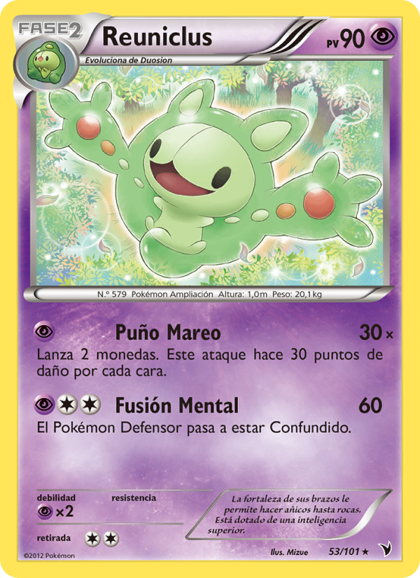 Reuniclus 53 — Nobles Victorias (Spanish Pokémon TCG card)