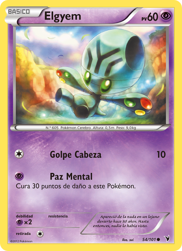 Elgyem 54 — Nobles Victorias (Spanish Pokémon TCG card)