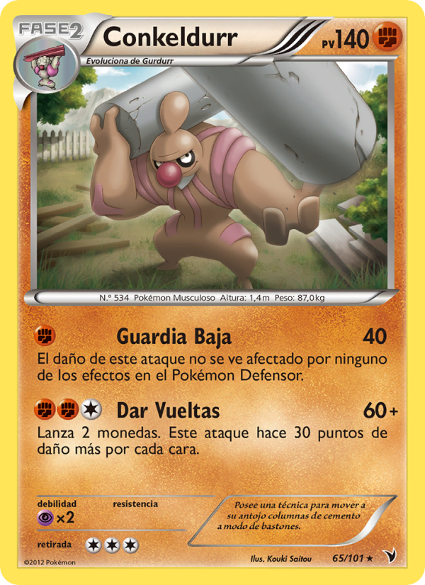 Conkeldurr 65 — Nobles Victorias (Spanish Pokémon TCG card)
