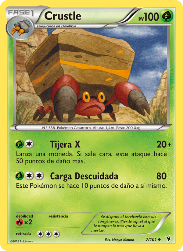 Crustle 7 — Nobles Victorias (Spanish Pokémon TCG card)