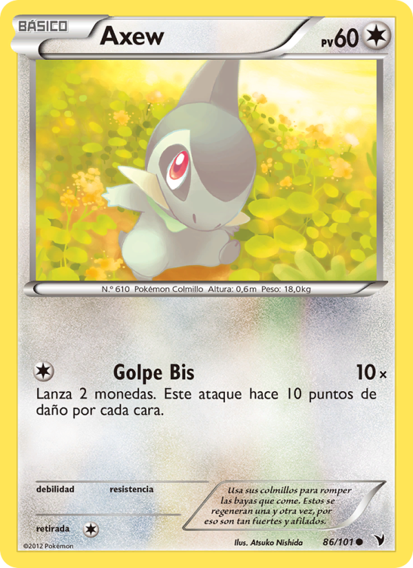 Axew 86 — Nobles Victorias (Spanish Pokémon TCG card)