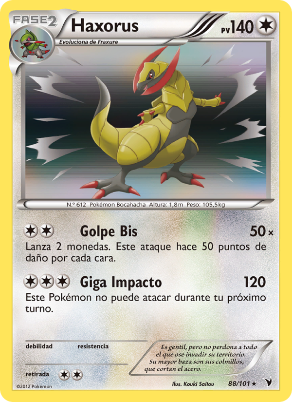 Haxorus 88 — Nobles Victorias (Spanish Pokémon TCG card)