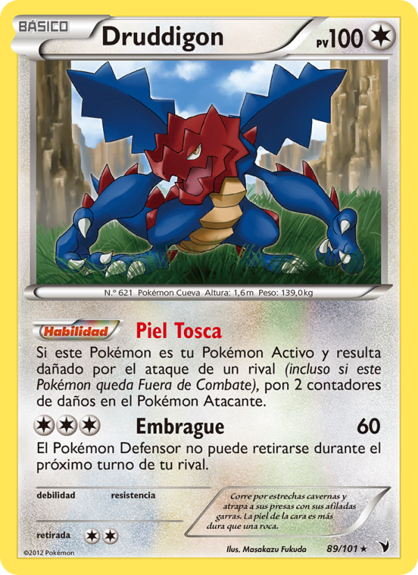 Druddigon 89 — Nobles Victorias (Spanish Pokémon TCG card)