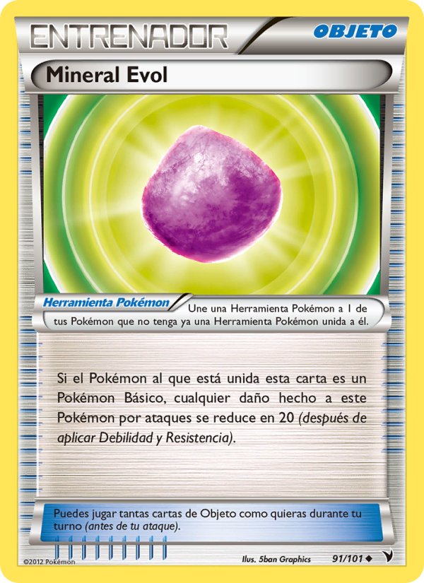 Mineral Evol 91 — Nobles Victorias (Spanish Pokémon TCG card)