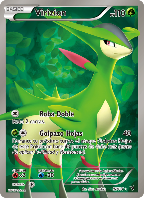 Virizion 97 — Nobles Victorias (Spanish Pokémon TCG card)