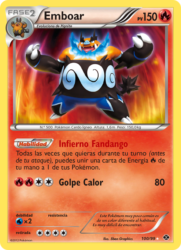 Emboar 100 — Próximos Destinos (Spanish Pokémon TCG card)