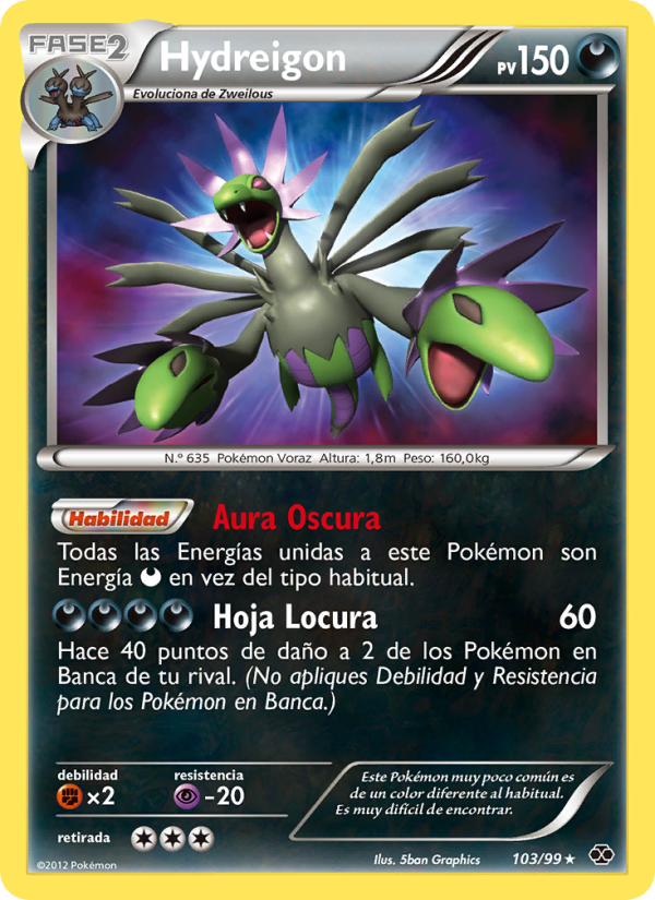 Hydreigon 103 — Próximos Destinos (Spanish Pokémon TCG card)